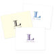 Striped Initial Folded Note Cards - Raised Ink Image 3 of 3